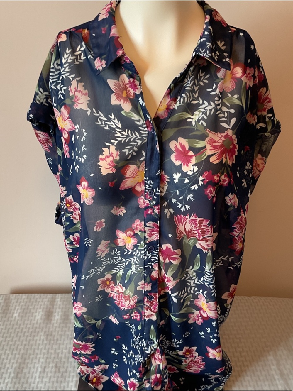 Design Lab Lord & Taylor Floral Blouse